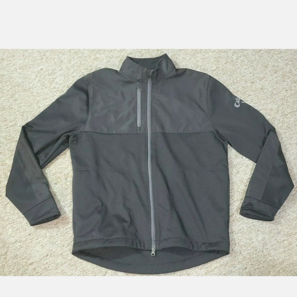 Callaway Weather Series Black Full-Zip Spring Golf Jacket with Pockets Size M